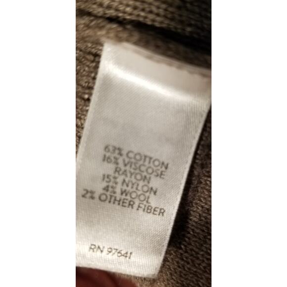 J. JILL Brown Textured Sweater XL Tall Brown Long Sleeve Round Neck Wool Blend - Picture 5 of 7